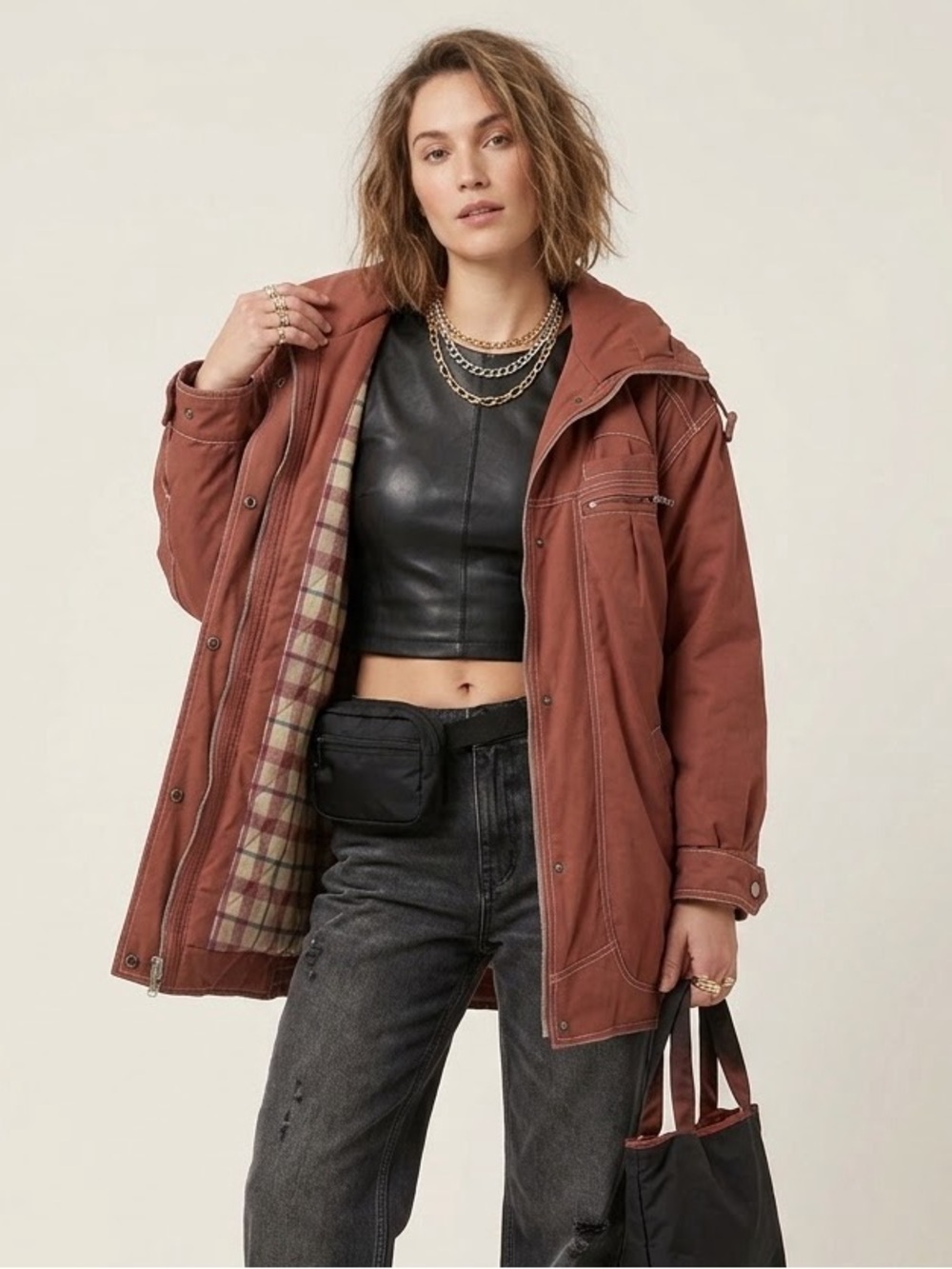 Vintage Be In The Current Seen 80s 90s Contrast Stitch Cargo Barn Jacket Medium